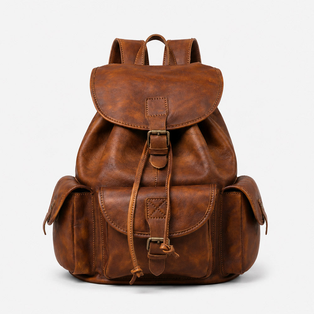Vintage Leather Backpack for Men