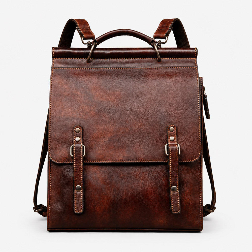 Vintage Leather Backpack for Men & Women