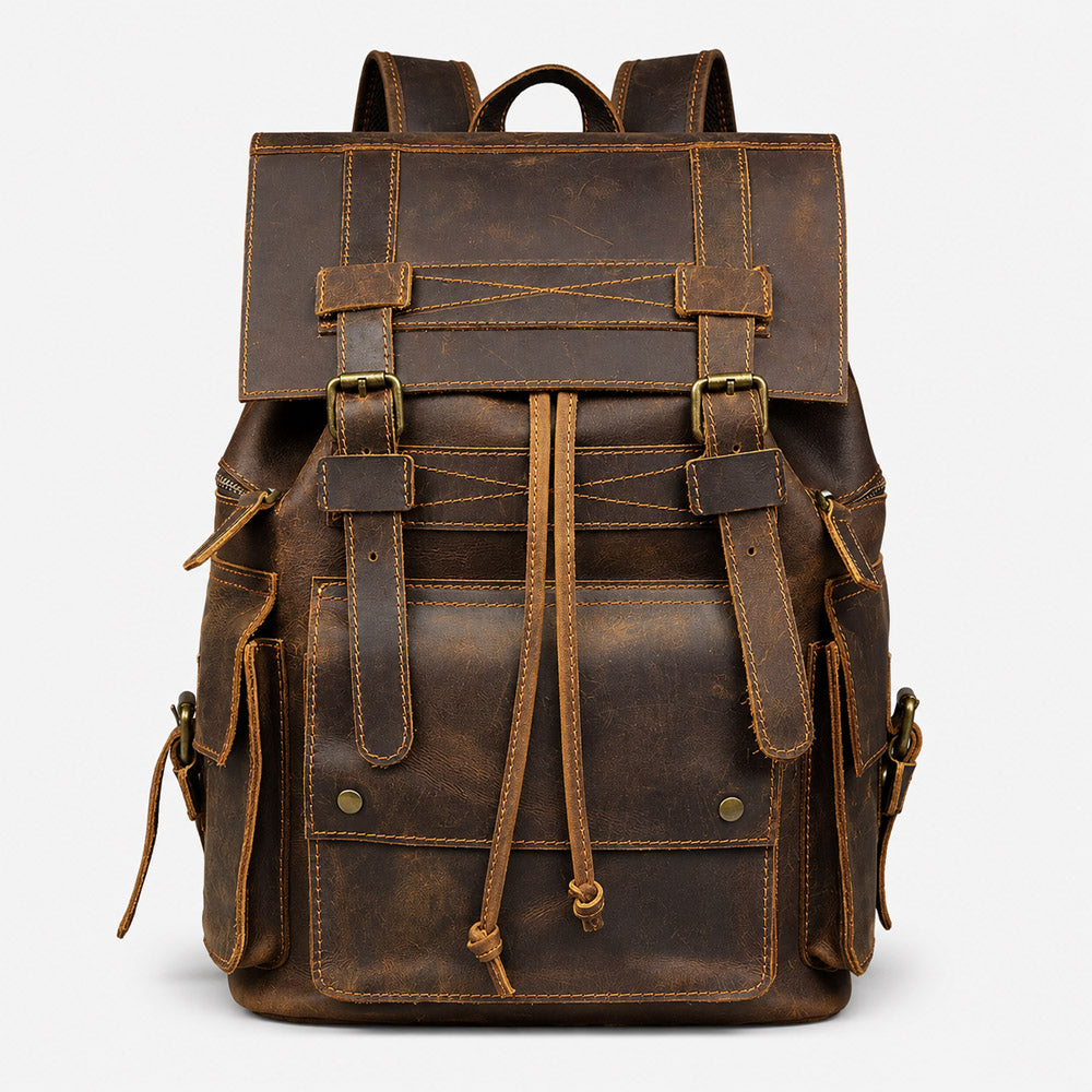 Large Leather Backpack for Men