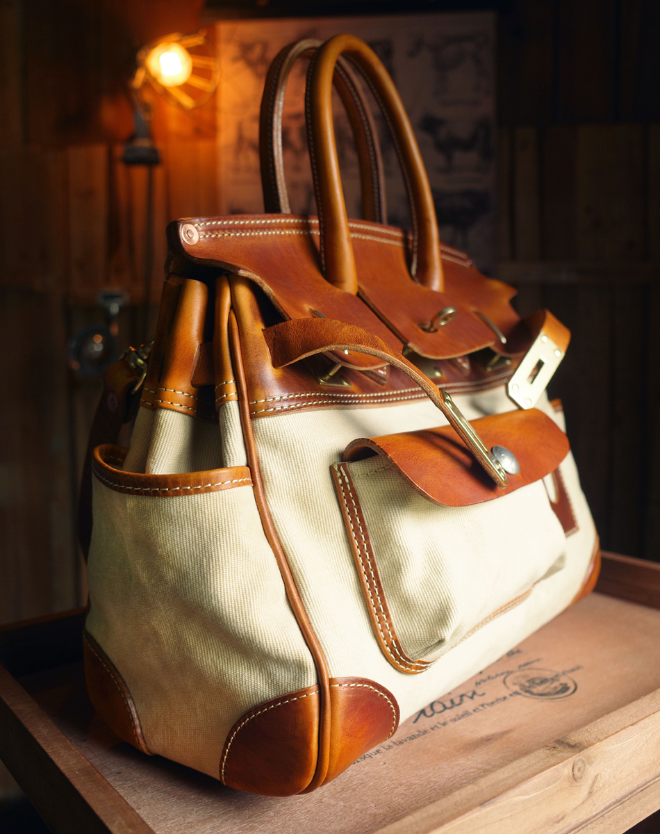 Vintage Canvas Leather Messenger Bag