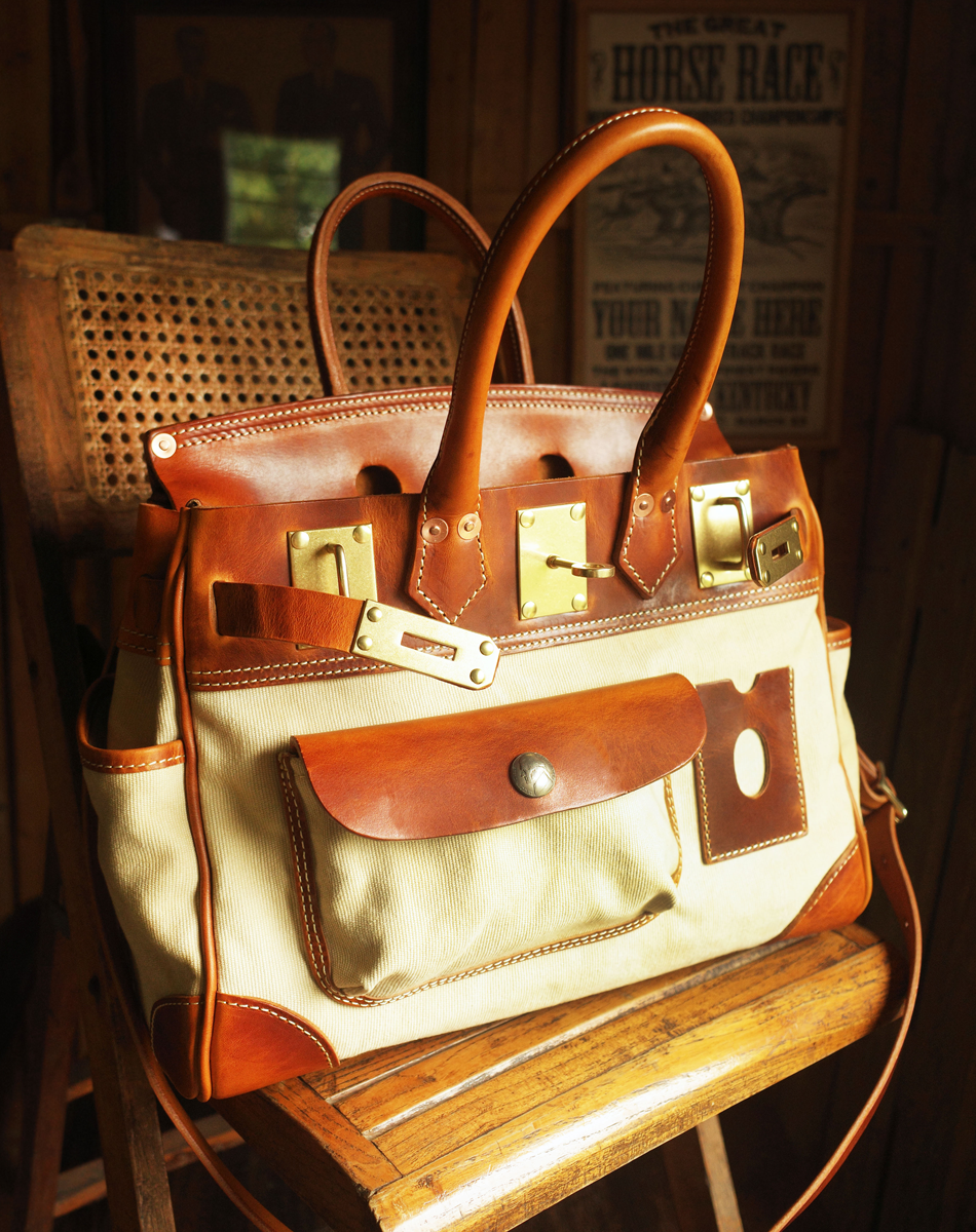 Men's Canvas & Leather Messenger Bag