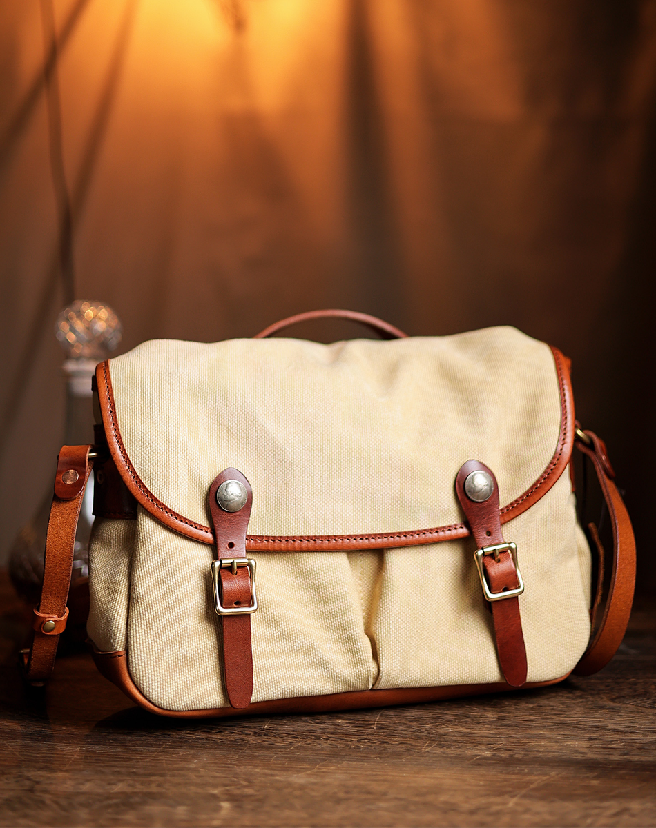Elegant messengerbag i canvas