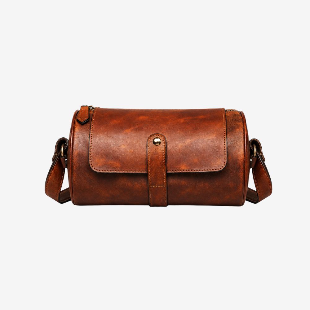 brown leather shoulder bag