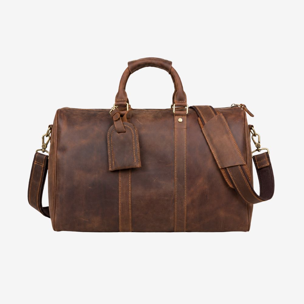 leather travel bag