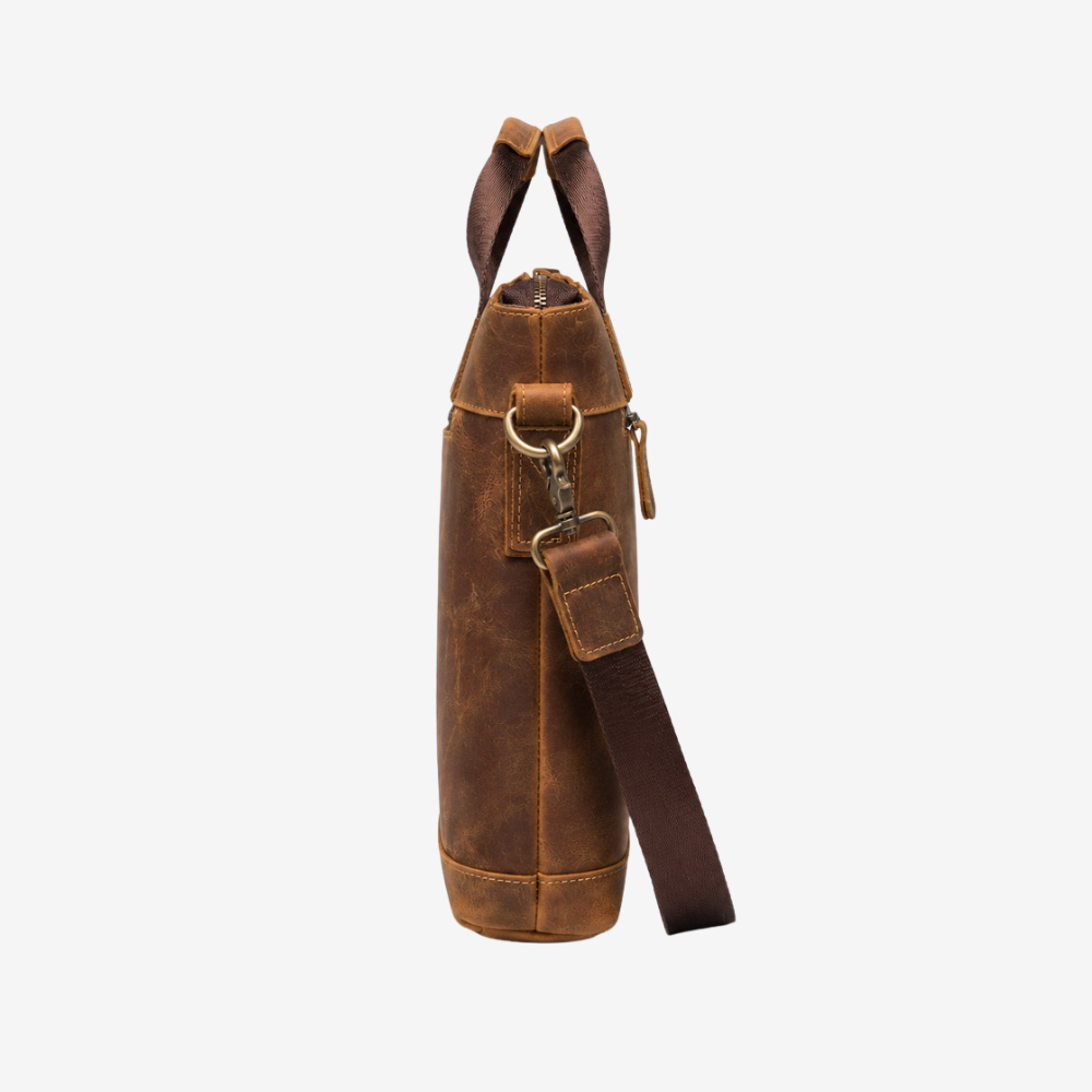 Vintage Leather Laptop Briefcase Bag