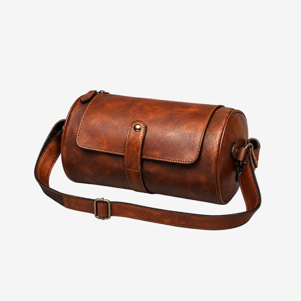 brown leather shoulder bag