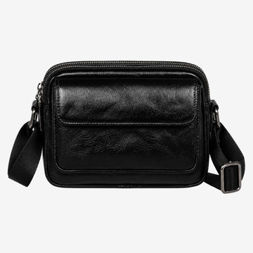 black leather crossbody bag