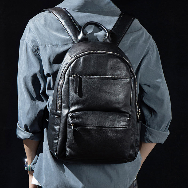 carrying textbooks leather backpack