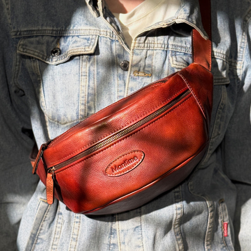 full-grain leather bag crossbody