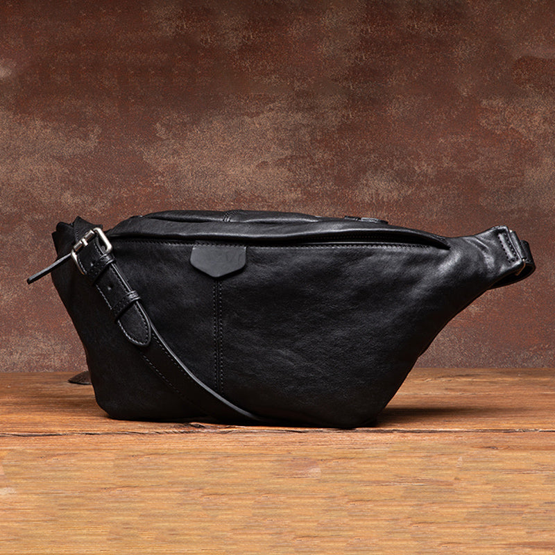 leather mens bum bag