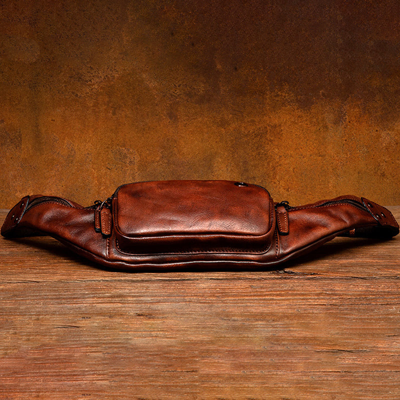 Large Leather Shoulder Bag for Men