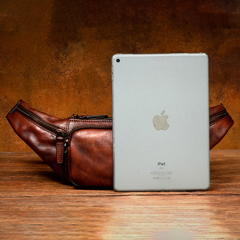 premium leather mens bum bag