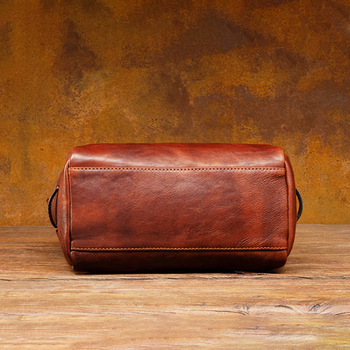 Ruskea nahkainen olkalaukku päivittäisiin tarpeisiin – Tyylikäs olkalaukku rentoihin menoihin