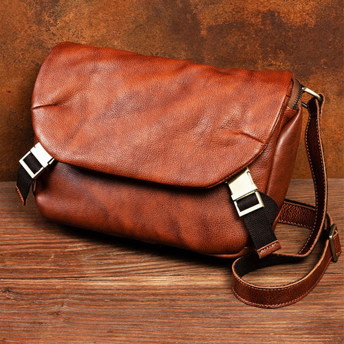 Brown Leather Crossbody Bag Engineered for Seamless Kinetic Movement