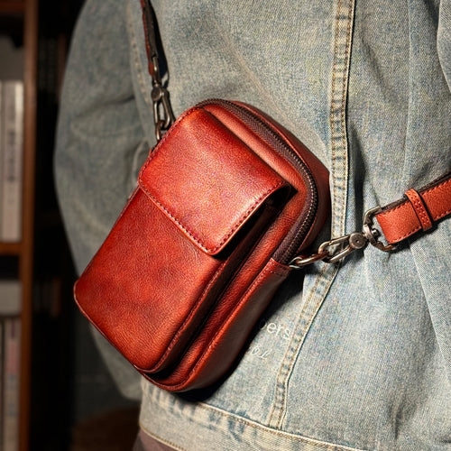Tiny Messenger Bags for Men | Stylish Leather Shoulder Bag for Essentials
