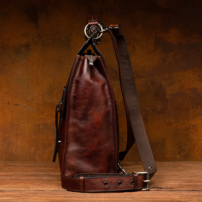 brown messenger bag