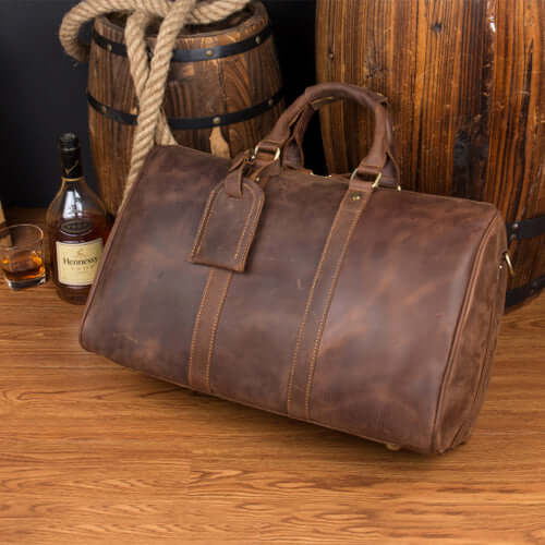 leather travel bag