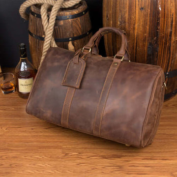 Large Leather Duffel Bag for Men