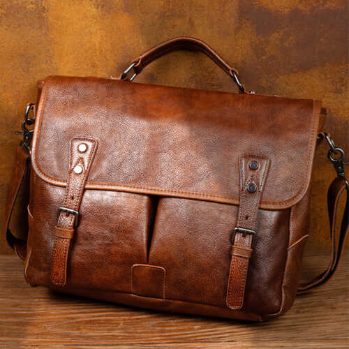 borsa per laptop in pelle