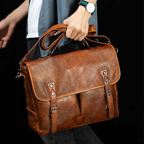 men leather laptop bag