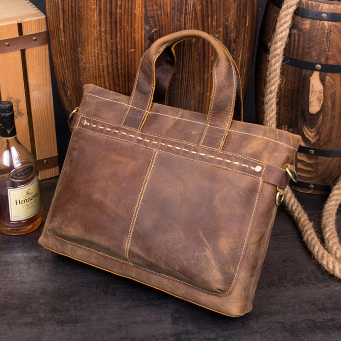 Structured Profile of Men's Leather Briefcase Mastery