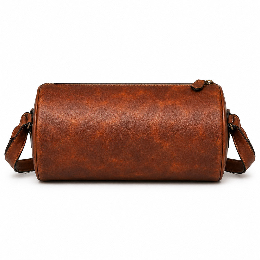 brown leather shoulder bag
