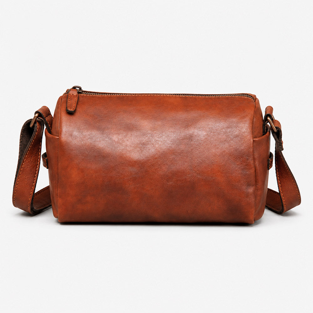 Brown Leather Crossbody Bag for Daily Essentials – Stylish Shoulder Bag for Casual Outings