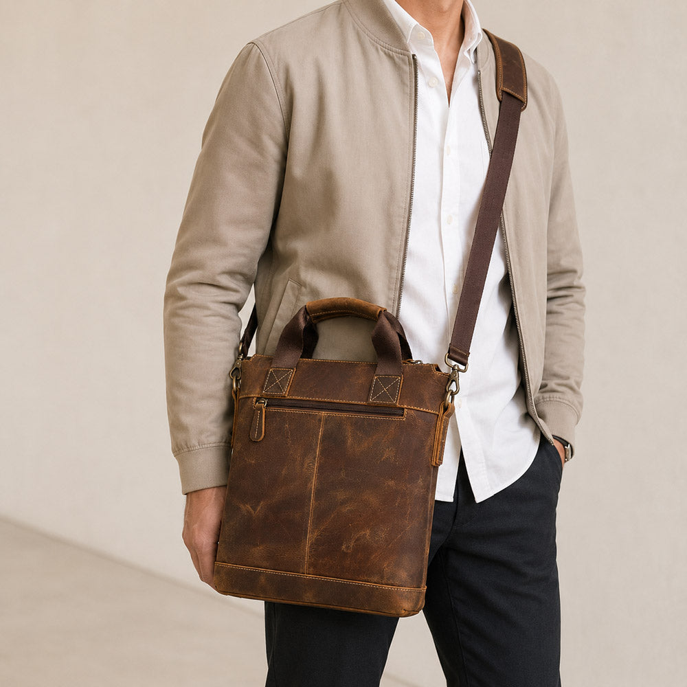 Leather Messenger Bag